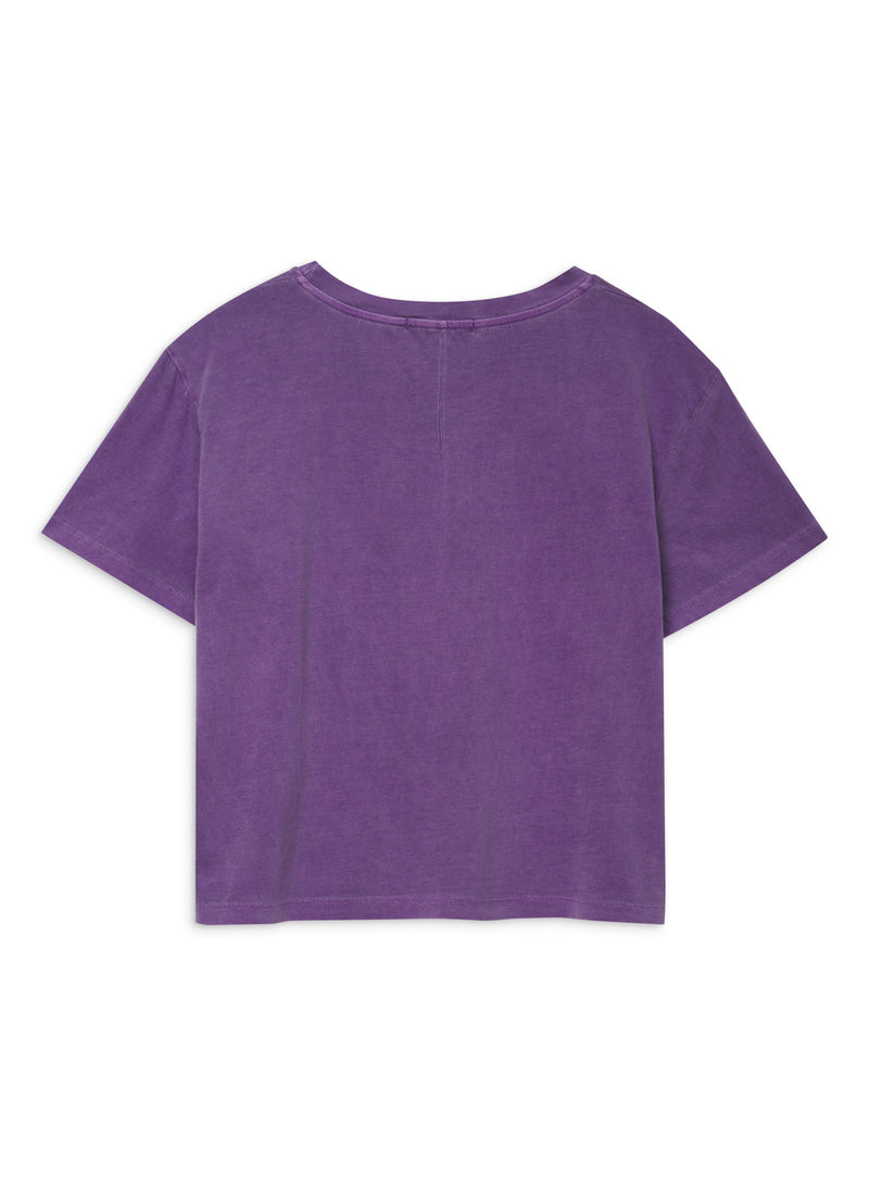 Cloud Jersey Short Sleeve Crew in Hyacinth back