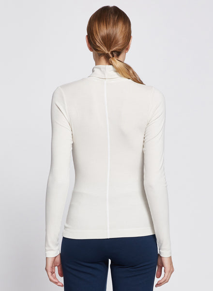 2x1 Fine Rib Long Sleeve Turtleneck in Cream – shopstateside.us