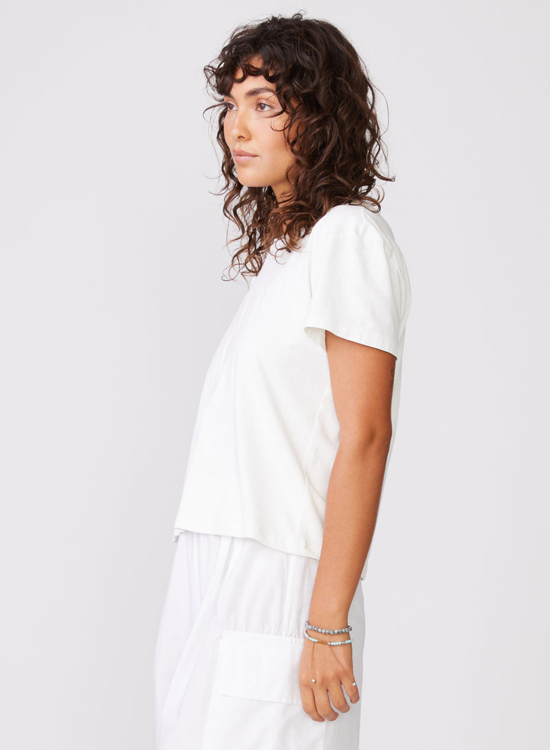 Cloud Jersey Short Sleeve Crew in White