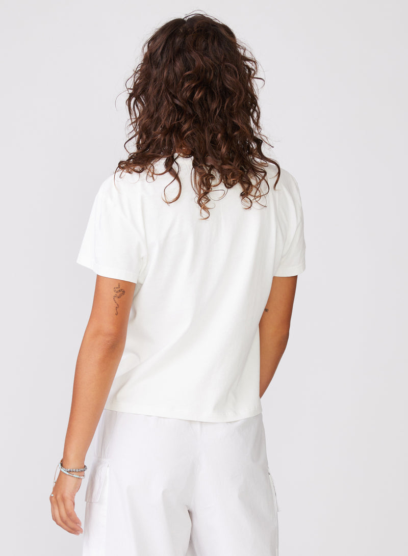 Cloud Jersey Short Sleeve Crew in White