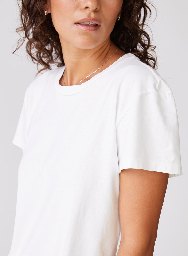 Cloud Jersey Short Sleeve Crew in White