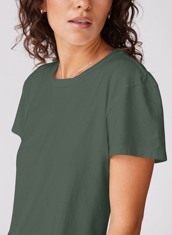 Cloud Jersey Short Sleeve Crew in Thyme