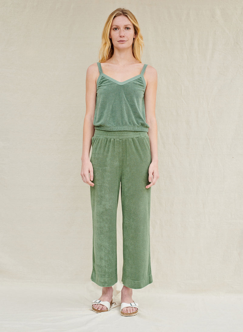 Towel Terry Pull-On Pant in Vine