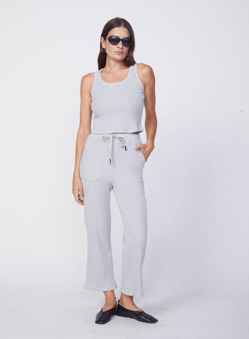 Mini Luxe Thermal Cropped Pant in Harbour