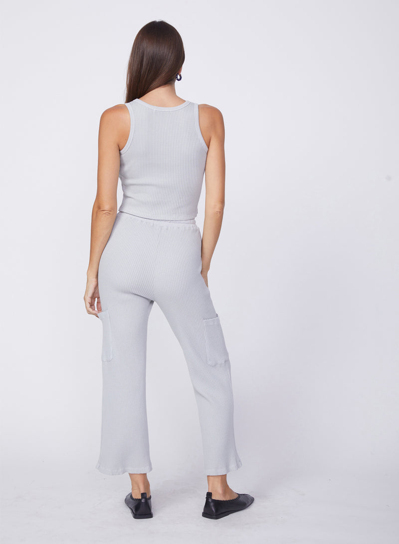 Mini Luxe Thermal Cropped Pant in Harbour