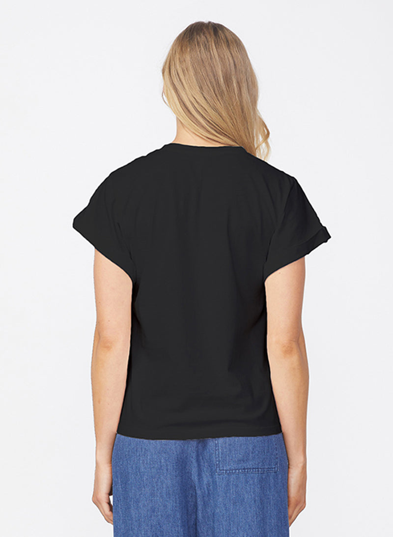 Cloud Jersey Oversized T-Shirt in Black3/4 back