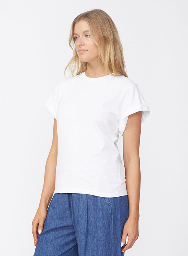 Cloud Jersey Oversized T-Shirt in Paper-side