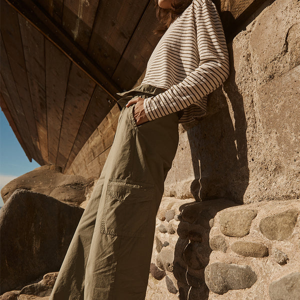 Fine Poplin Foldover Cargo Pant in Fern – shopstateside.us