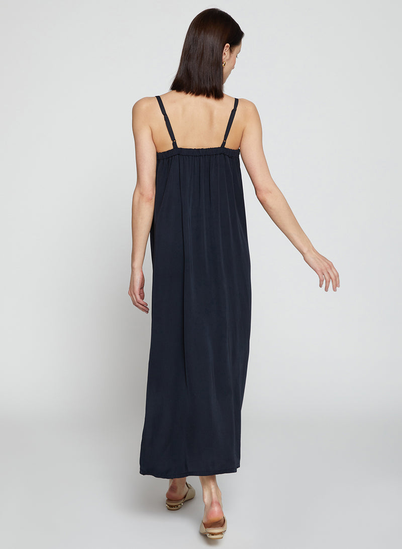 Dove Modal Slip Dress in Black-back 