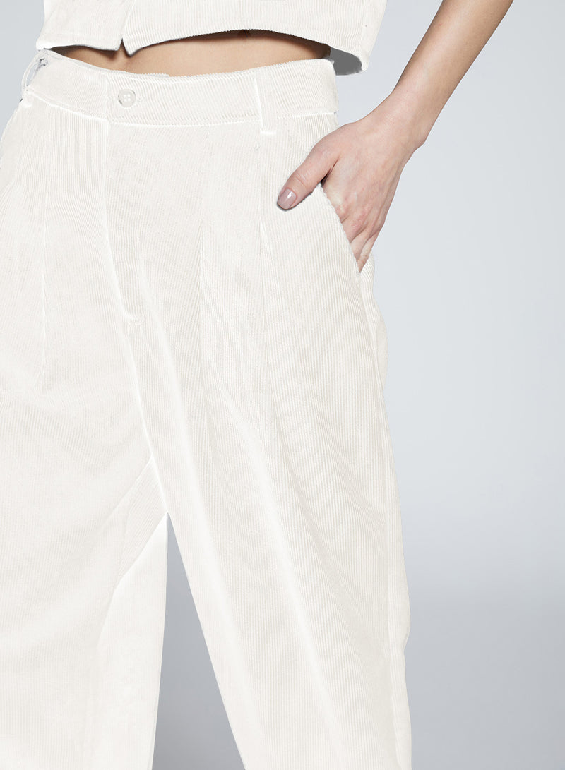 Schoolboy Cord Pant in Cream