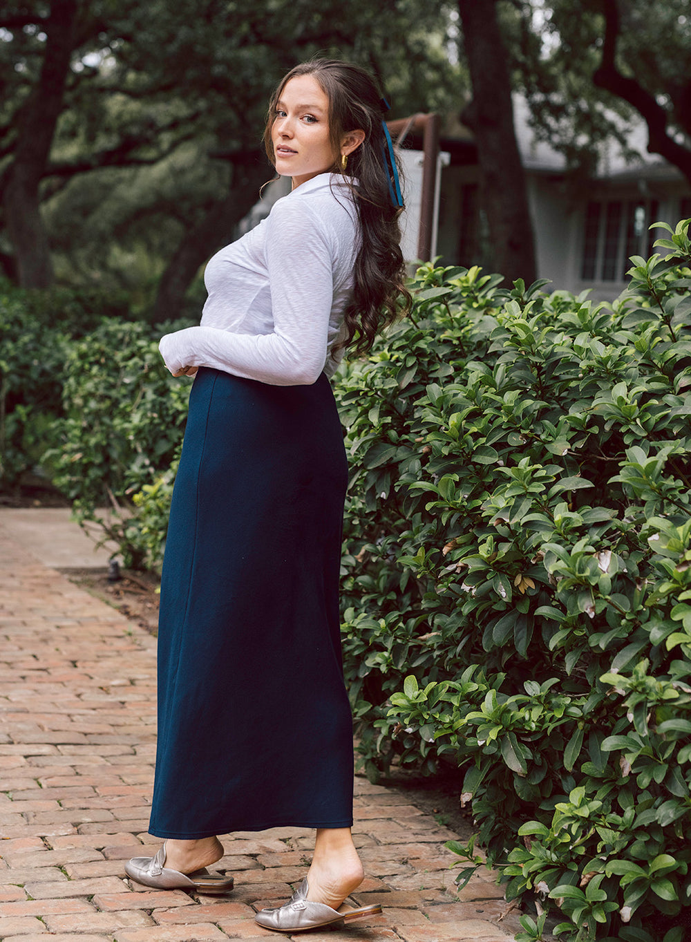 Diner B RIB TIGHT スカート 34　ネイビー Diner B RIB TIGHT スカート（その他スカート）｜MUSE de Deuxieme
