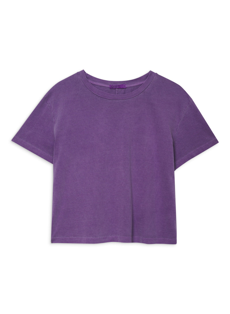 Cloud Jersey Short Sleeve Crew in Hyacinth front