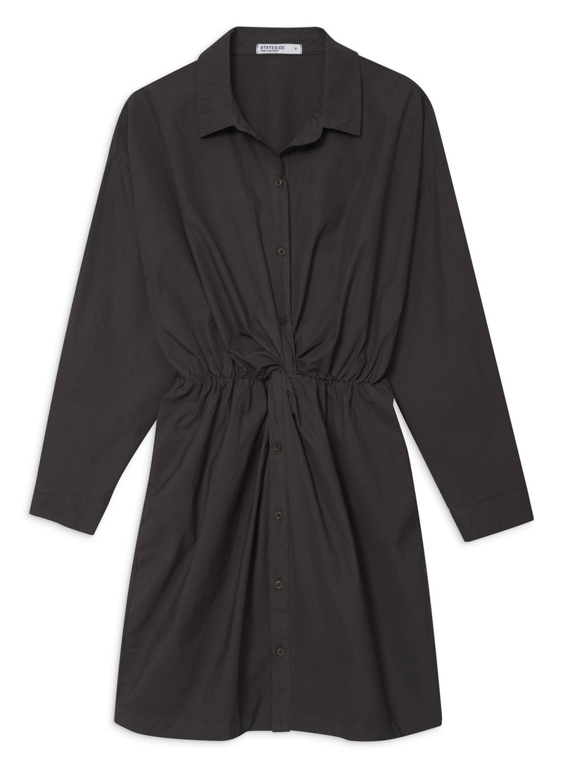 long-sleeve twist-front shirt dress Donna Karen New York | Dresses | Donna Karan New York Twist Front Shirt Dress Red Long Sleeves Size L