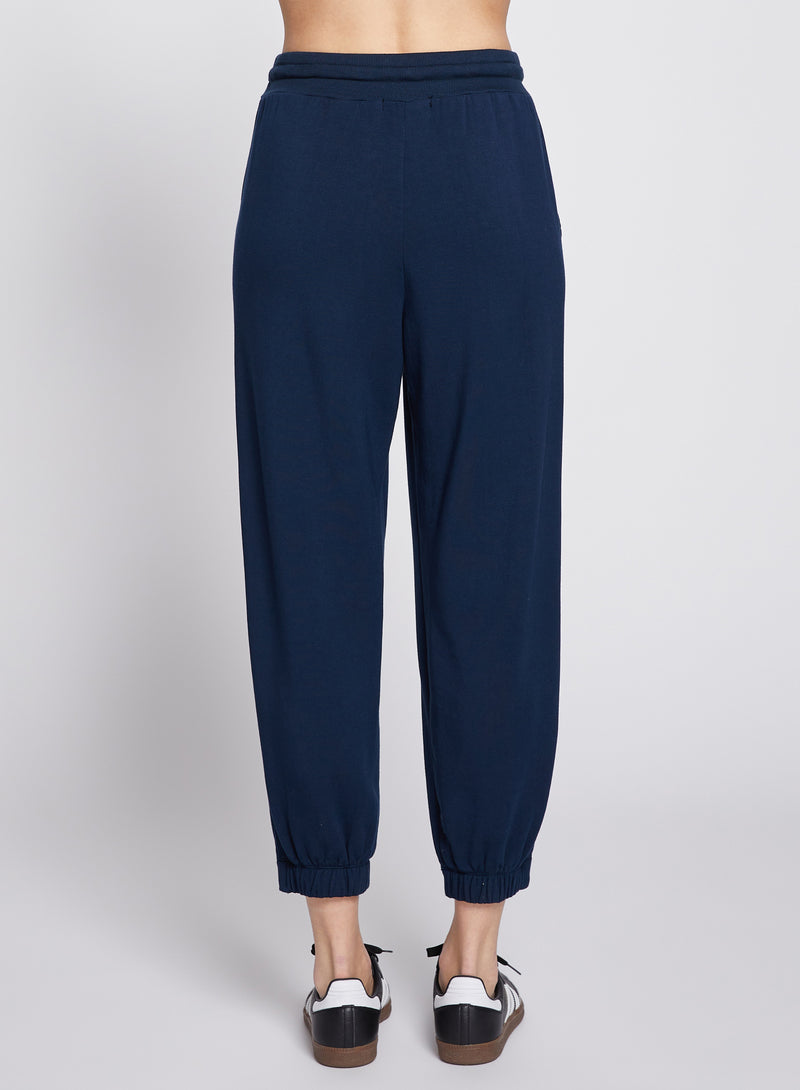 Softest Fleece Pant in New Navy-back view