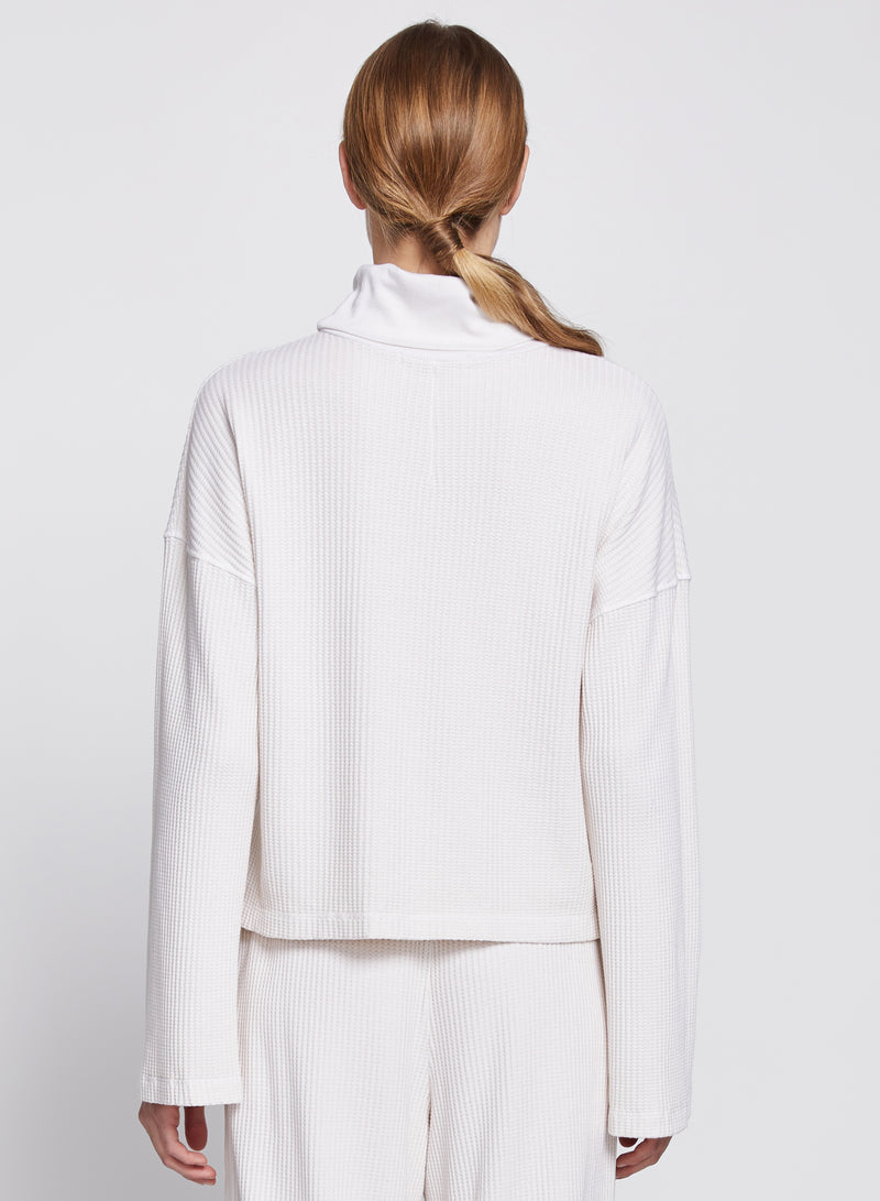 Luxe Thermal Turtleneck in Cream-back-3/4 view