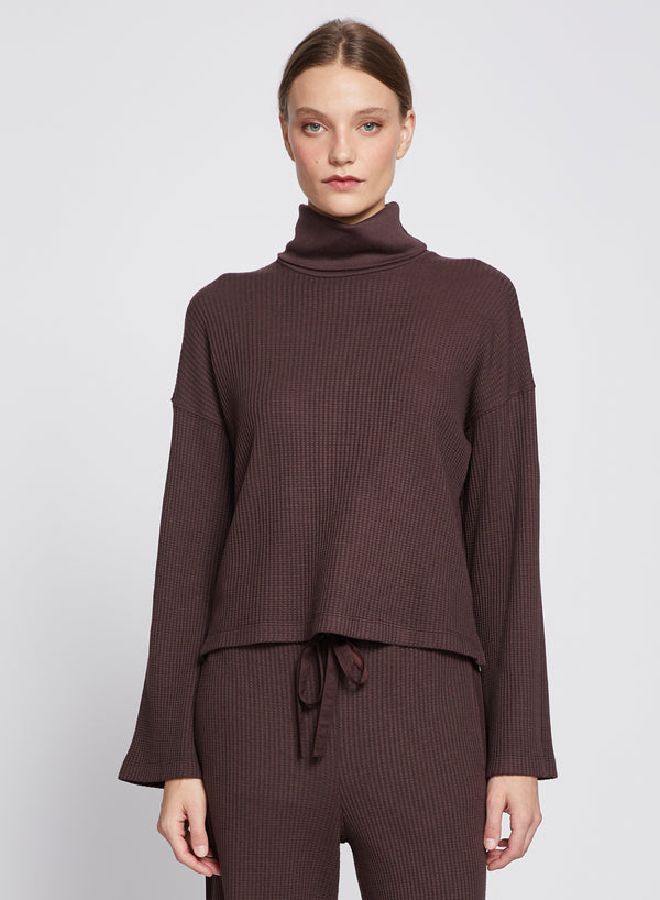 Luxe Thermal Turtleneck in Espresso