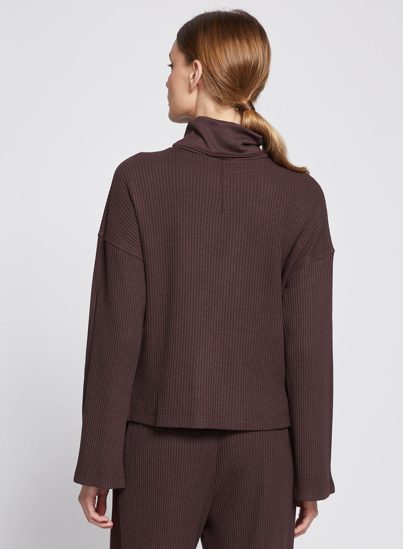 Luxe Thermal Turtleneck in Espresso