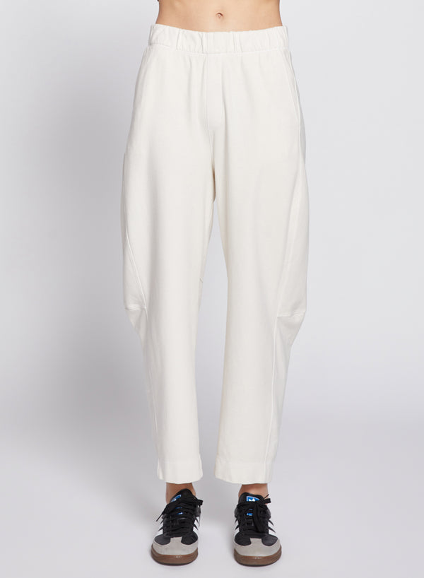 Ponte Barrel Pant in Cream