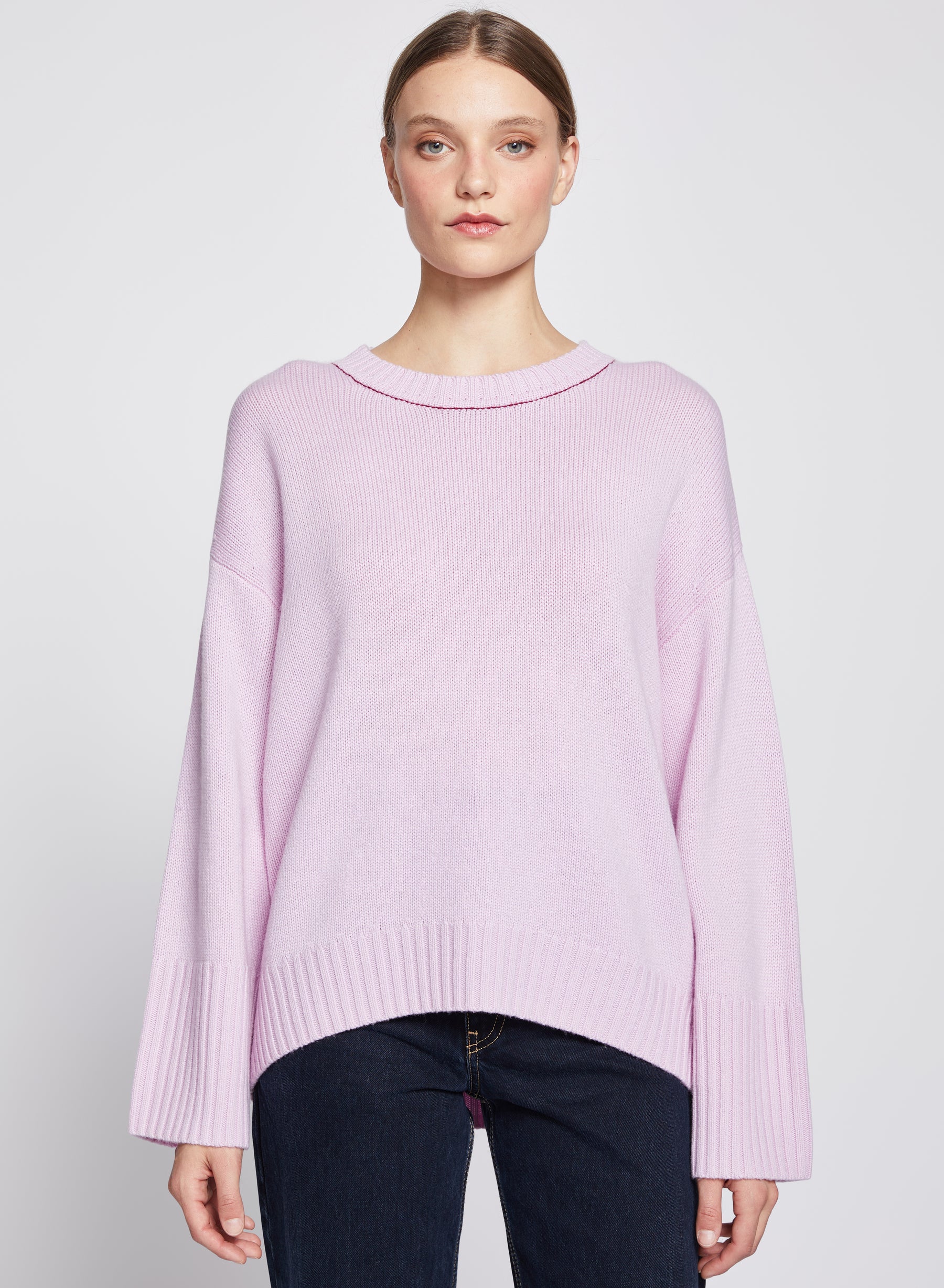 Crew Neck Sweater in Fragrant Lilac