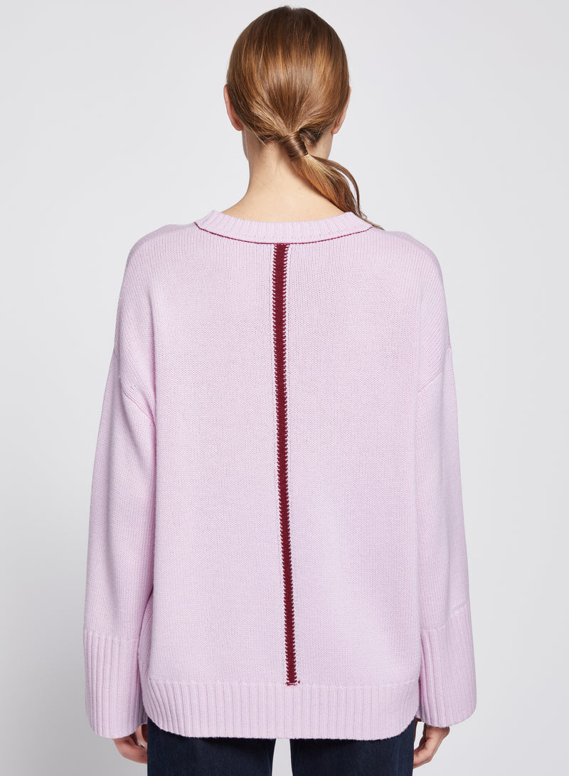 Crew Neck Sweater in Fragrant Lilac