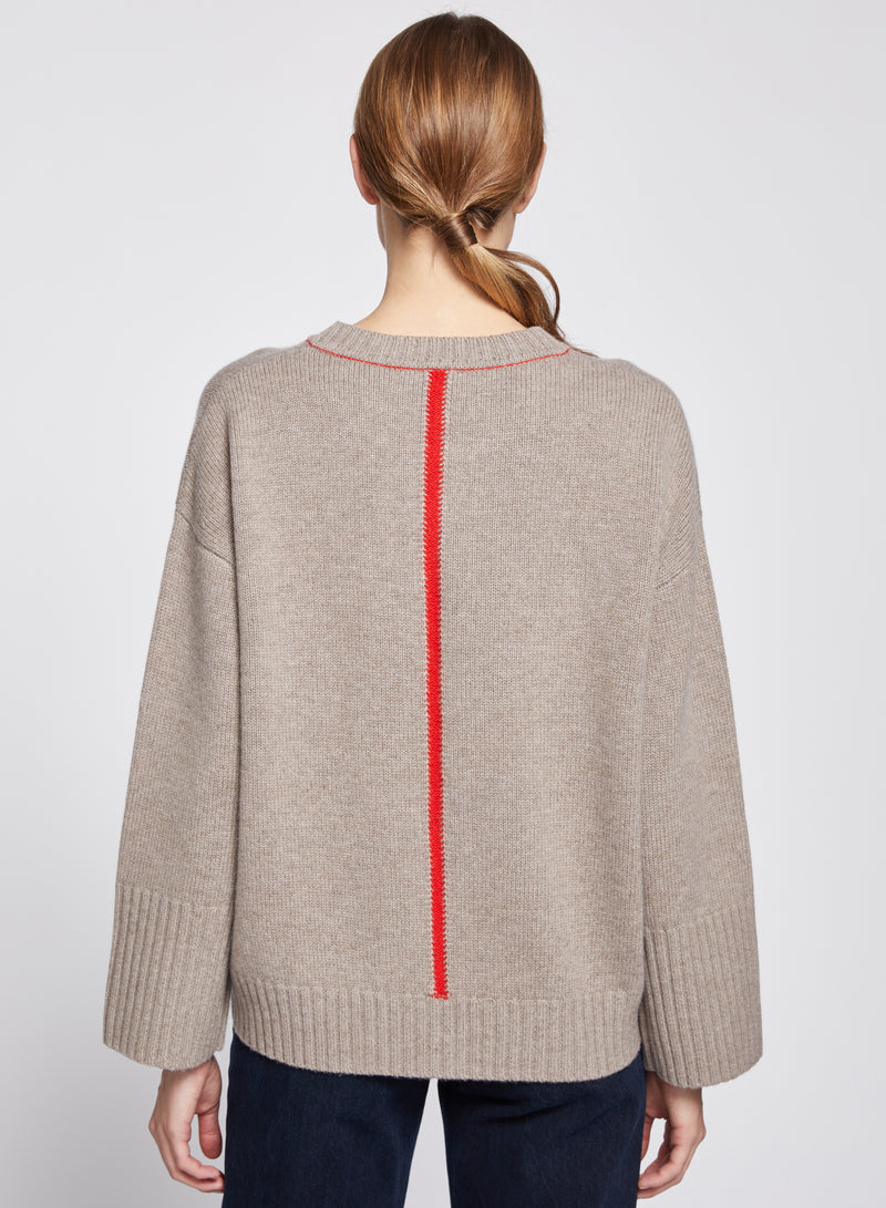 Crew Neck Sweater in Twig