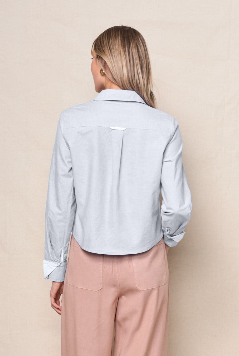 Oxford Cropped Shirt in Oxford White