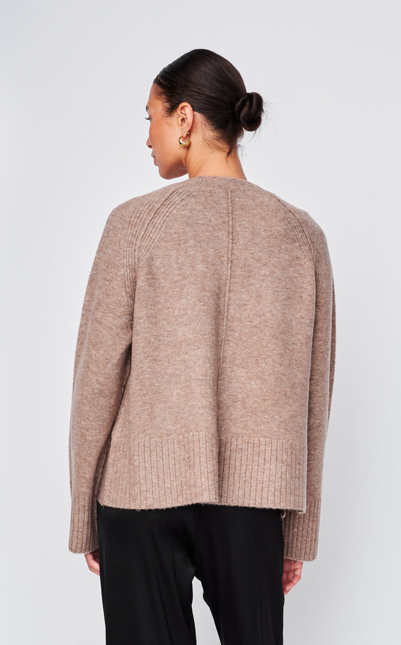 Cardigan Sweater in Almond