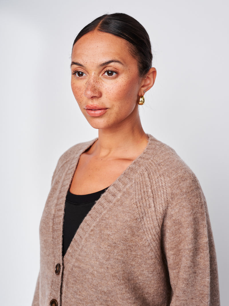 Cardigan Sweater in Almond