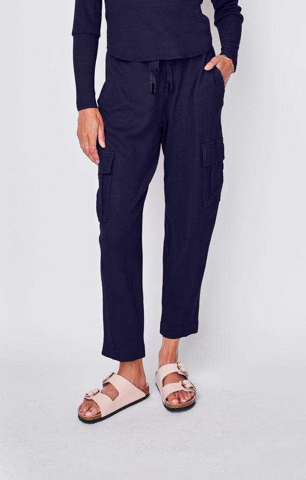 Micro Thermal Cargo Pants in New Navy