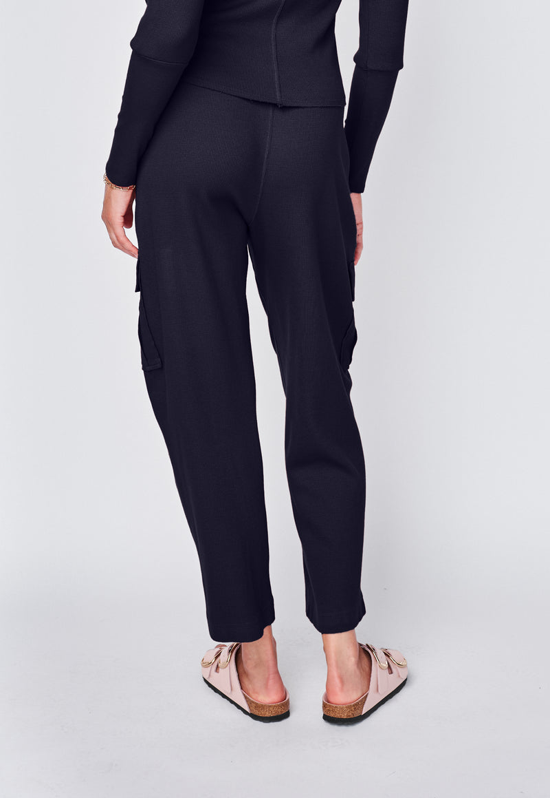 Micro Thermal Cargo Pants in New Navy