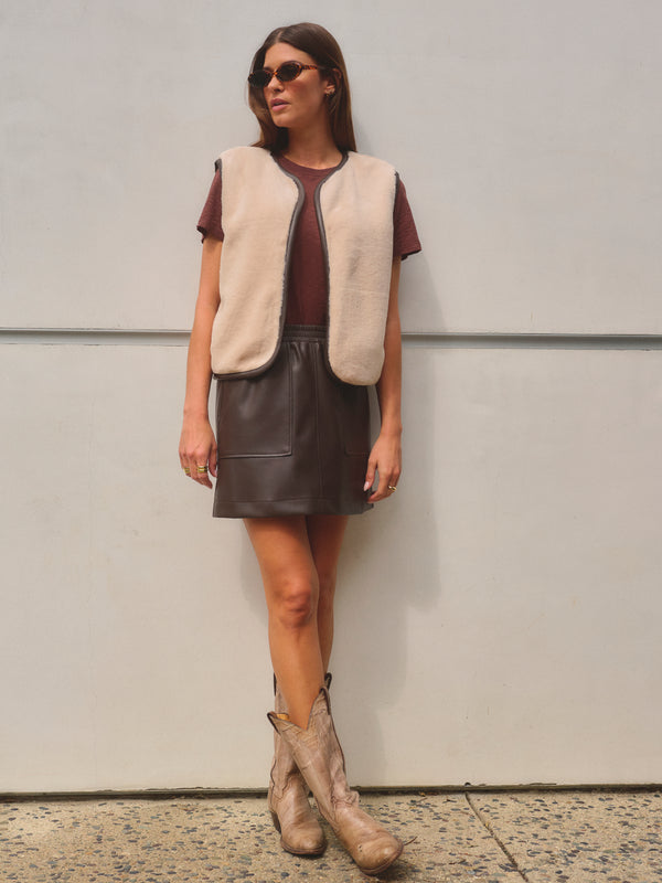 Faux Fur Vest in Tutu