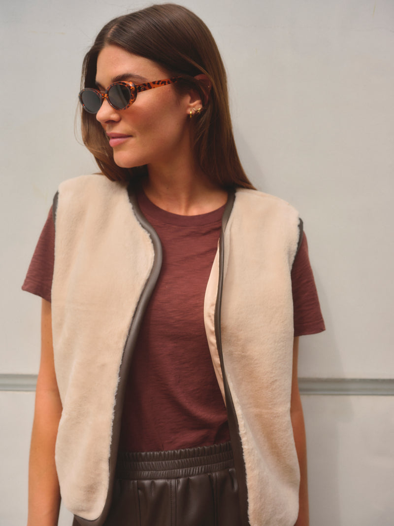 Faux Fur Vest in Tutu