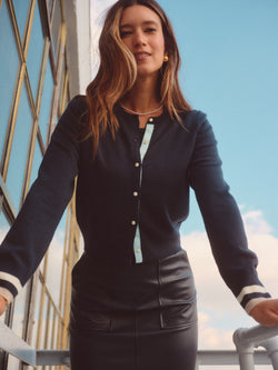 Cardigan Sweater in New Navy