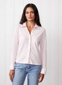 Supima Slub Shirt in Pink Tint