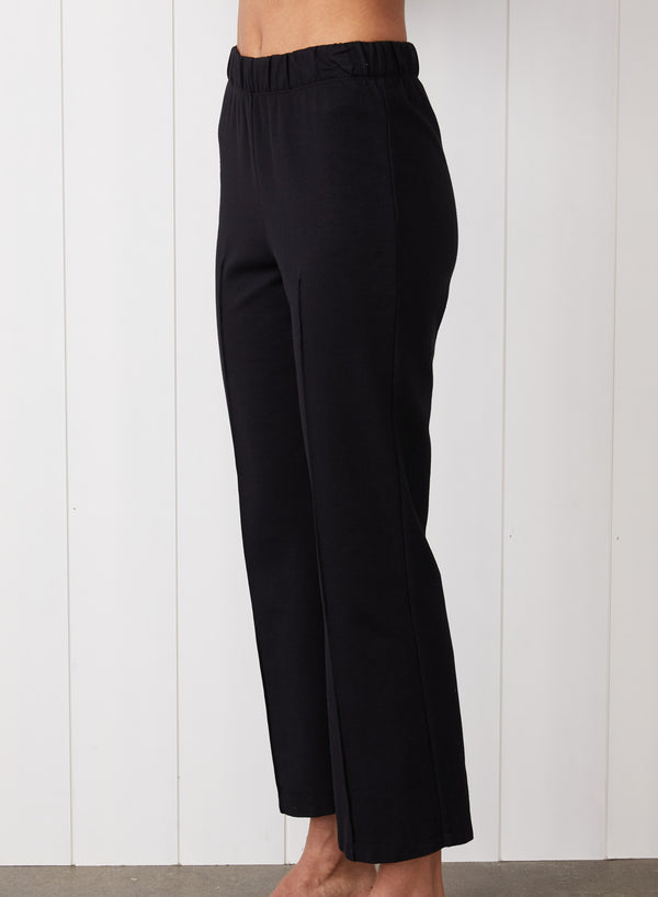 Ponte Flare Pant in Black - side view