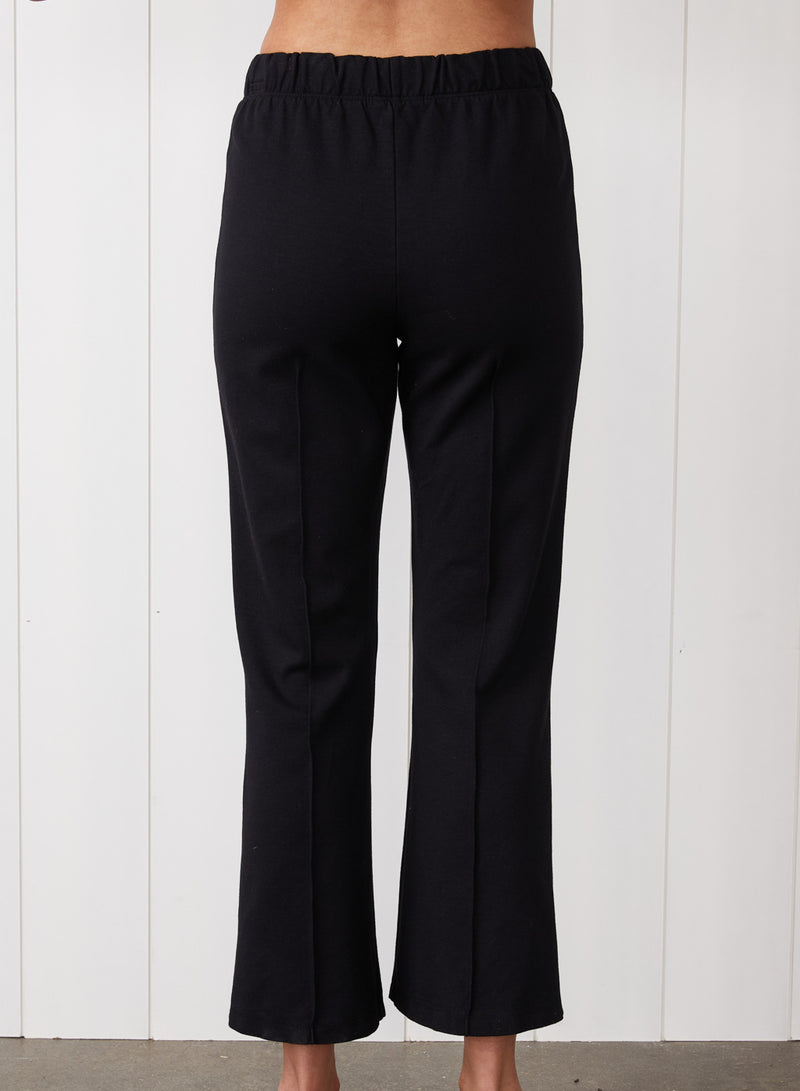 Ponte Flare Pant in Black - back view