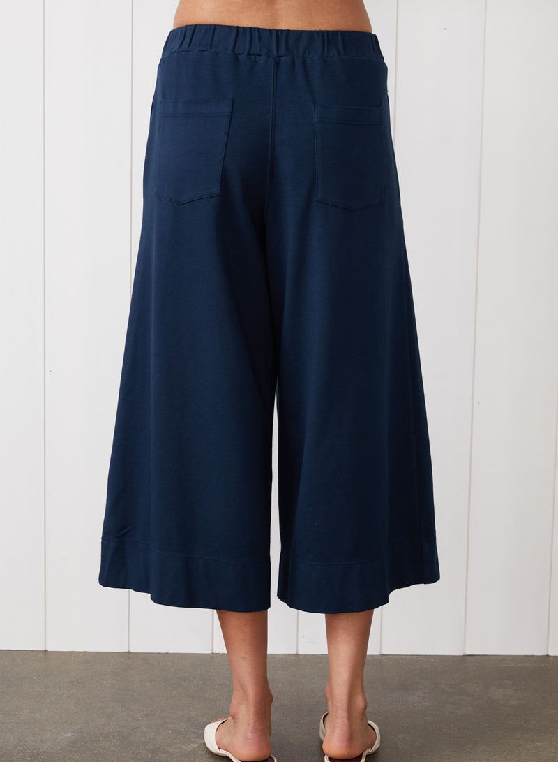 Ponte Culotte in New Navy - back view