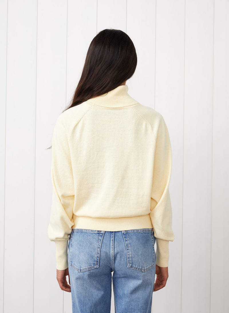 Saddles Shoulder Sweater in Limoncello