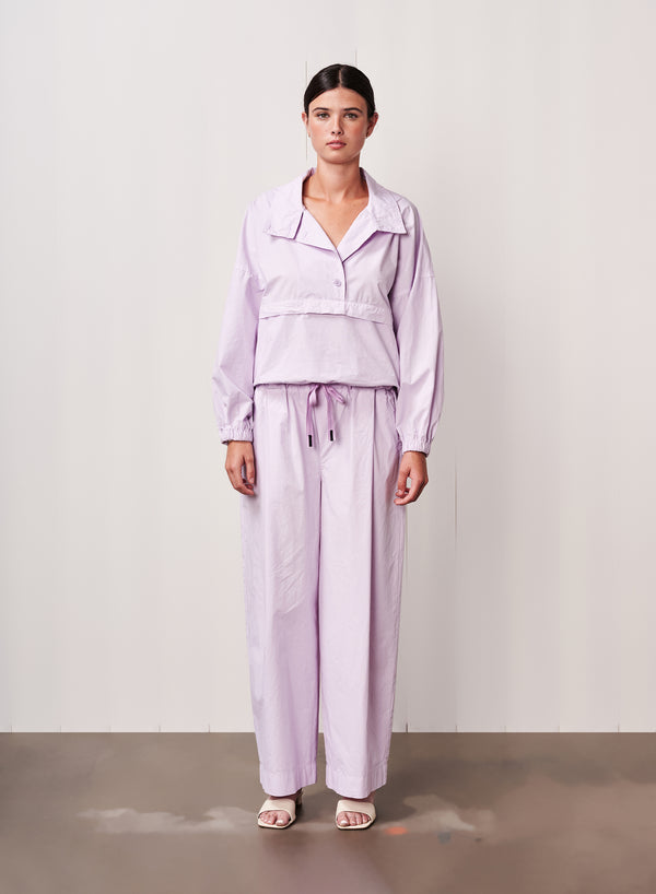 Fine Poplin Anorak in Lilac Mist