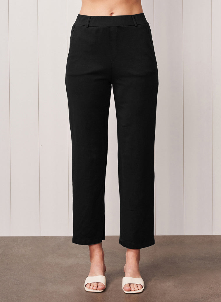 Ponte Cigarette Pant in Black