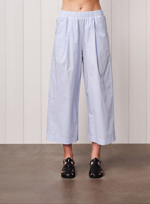 James Pinstripe Poplin Pant in Dove Blue