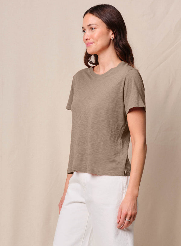 Supima Slub Jersey Short Sleeve Crew in Bay Leaf