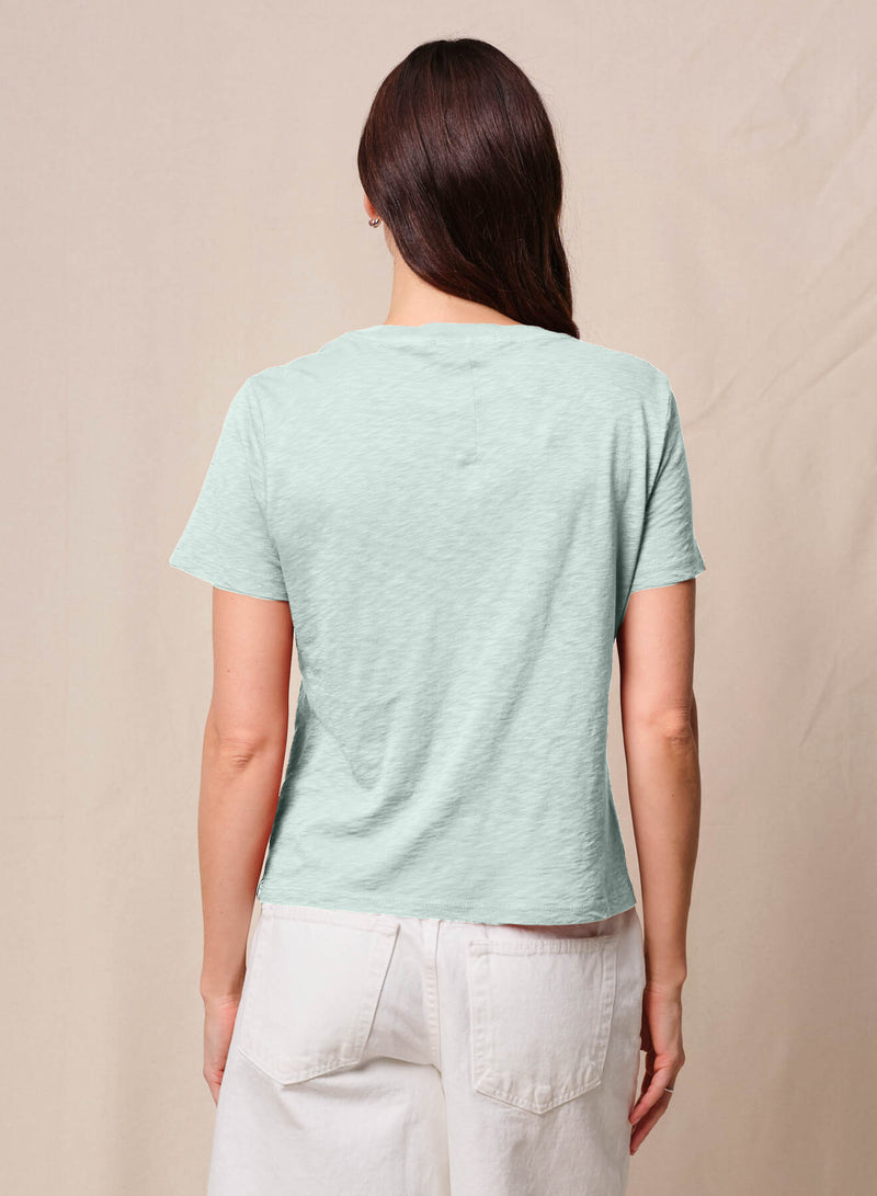 Supima Slub Jersey Short Sleeve Crew in Sea Glass