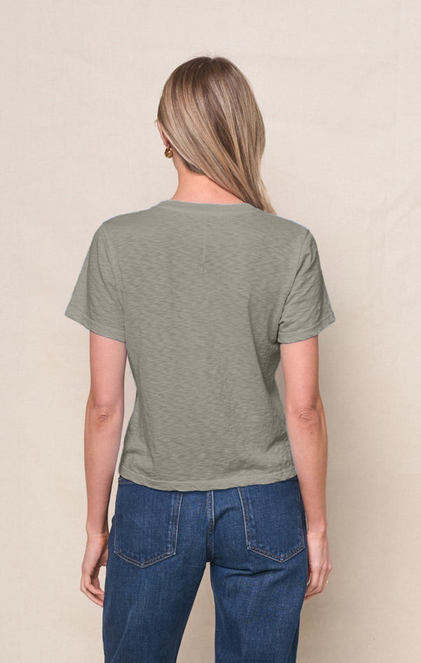 Supima Slub Jersey Short Sleeve Crew in Thyme