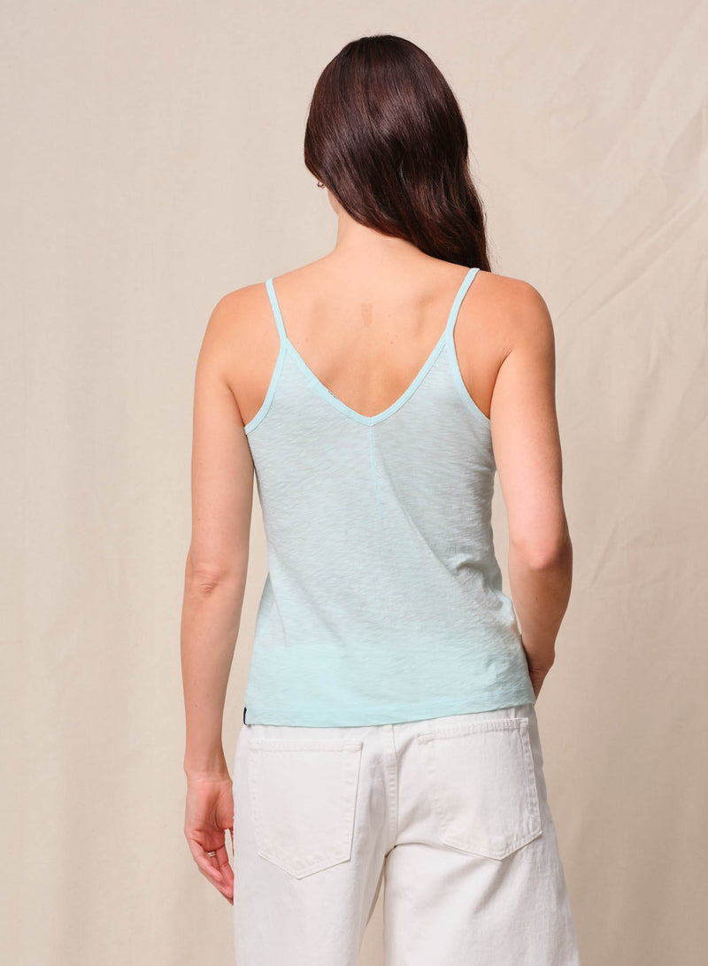 Supima Slub Jersey V-Neck Cami in Sea Glass