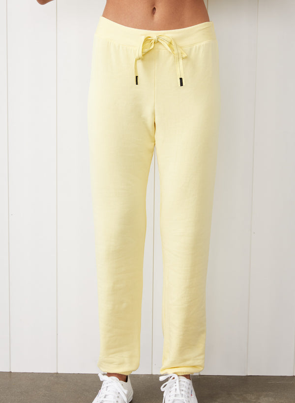 Softest Fleece Drawstring Sweatpant in Limoncello