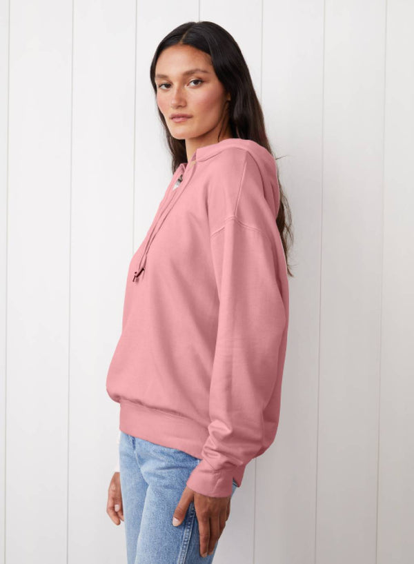 Softest Fleece Hoodie in Turkish Rose