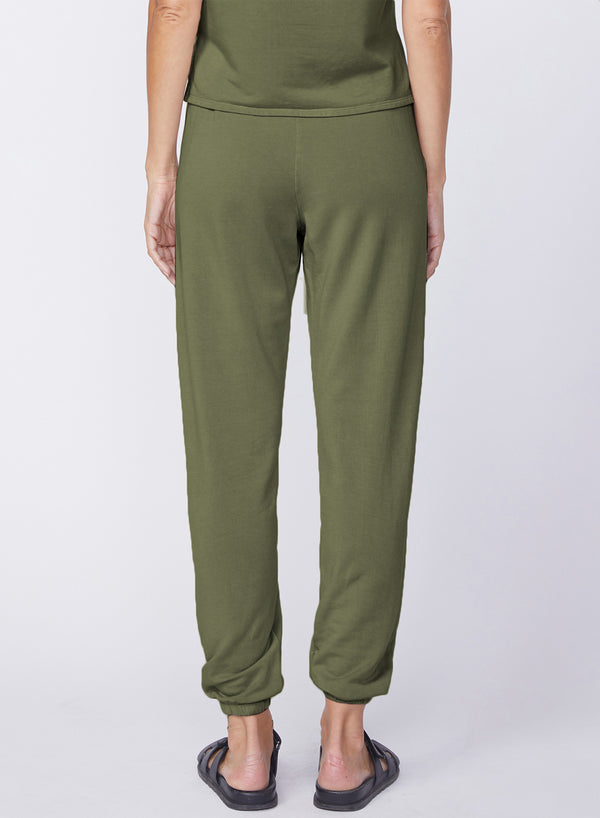 Softest Fleece Sweatpant With Pockets in Seaweed