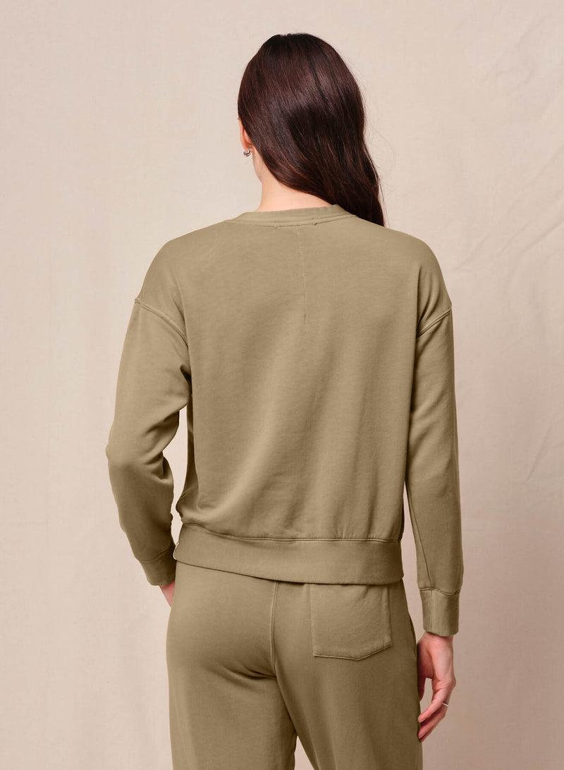 Softest Fleece Crewneck Pullover & Softest Fleece Sweatpant in Bay Leaf