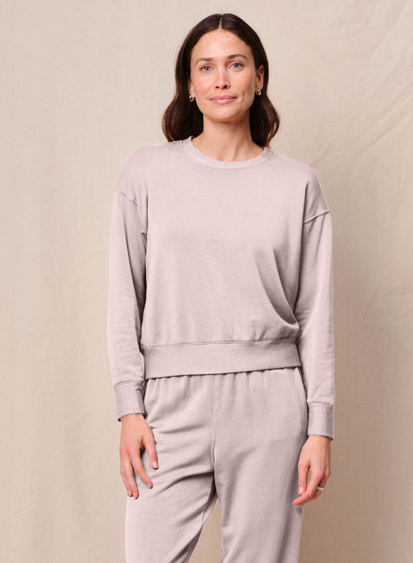 Softest Fleece Crewneck Pullover in Softest Pink